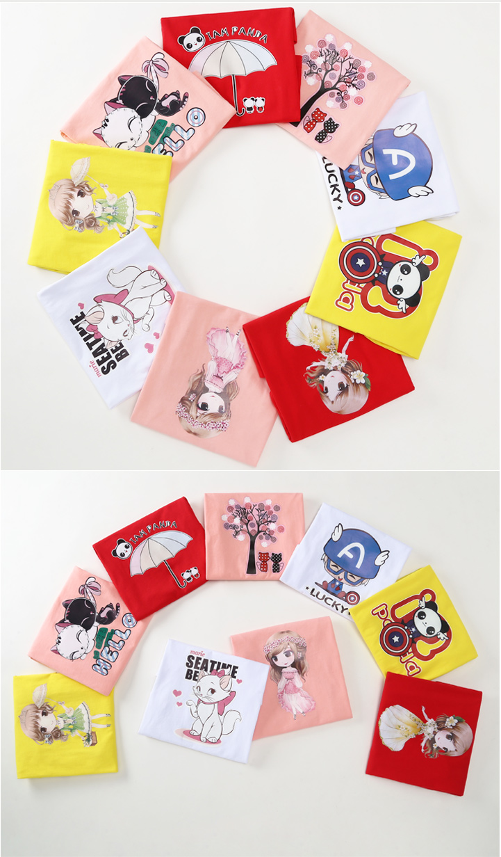 Áo khoác bé gái mùa thu 2018 mới cotton mùa xuân và mùa thu bé gái chạm đáy áo trẻ em quần áo trẻ em áo thun dài tay nữ áo thun có cổ cho bé
