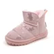 Розовый/000 снежных ботинок