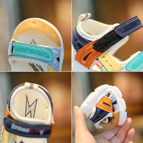 Летняя детская сумка для мальчиков, сандалии для девочек, детская обувь для раннего возраста, 4 лет, мягкая подошва