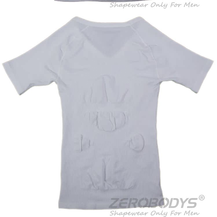ZEROBODYS Cơ thể nam định hình áo nịt eo eo đồ lót ngắn tay áo corset 349 trắng quần lót bầu