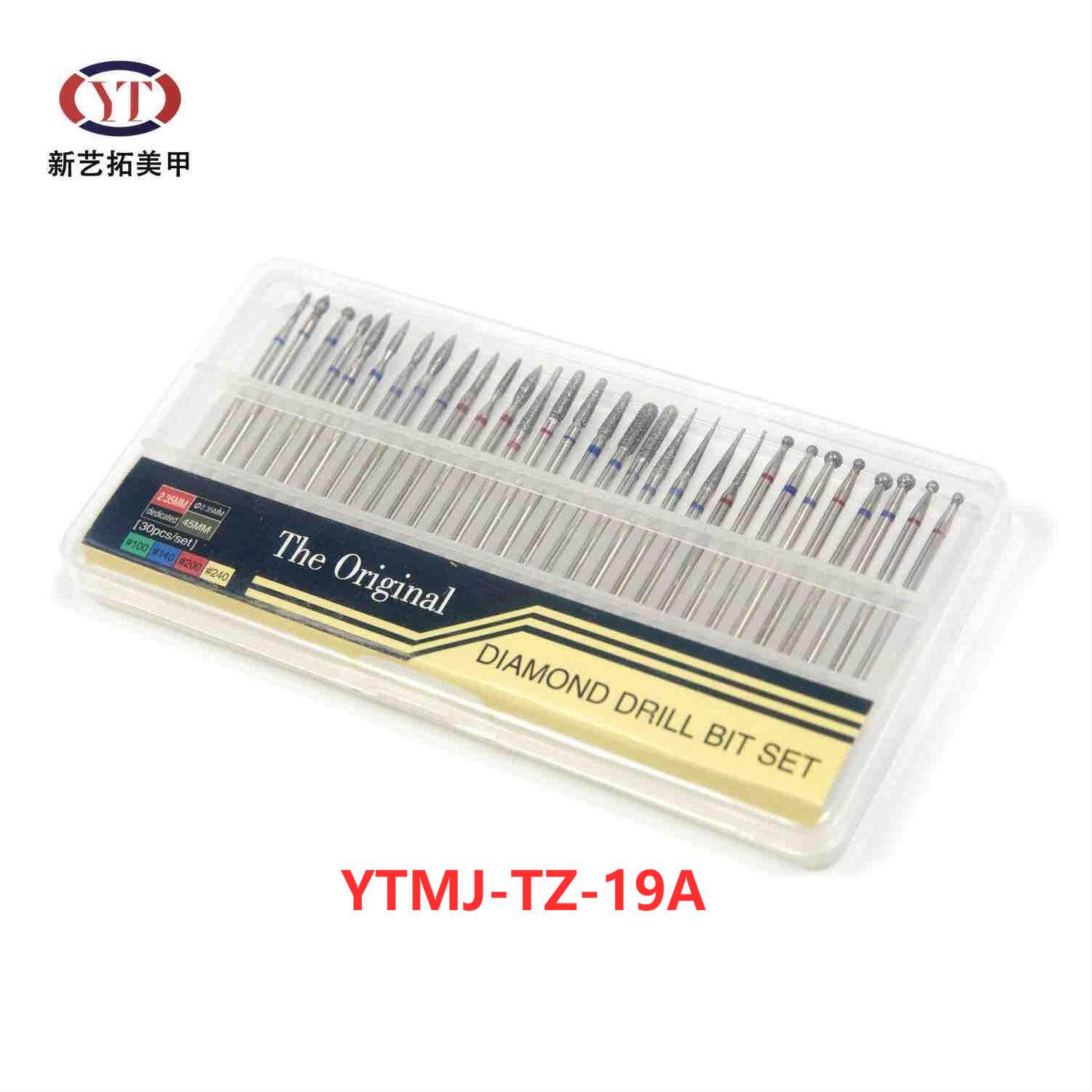 YTMJ-TZ--19 Manicure Grinding Head Diamond Grinding Needle Plating Color Repair Dead Skin Set 30pcs