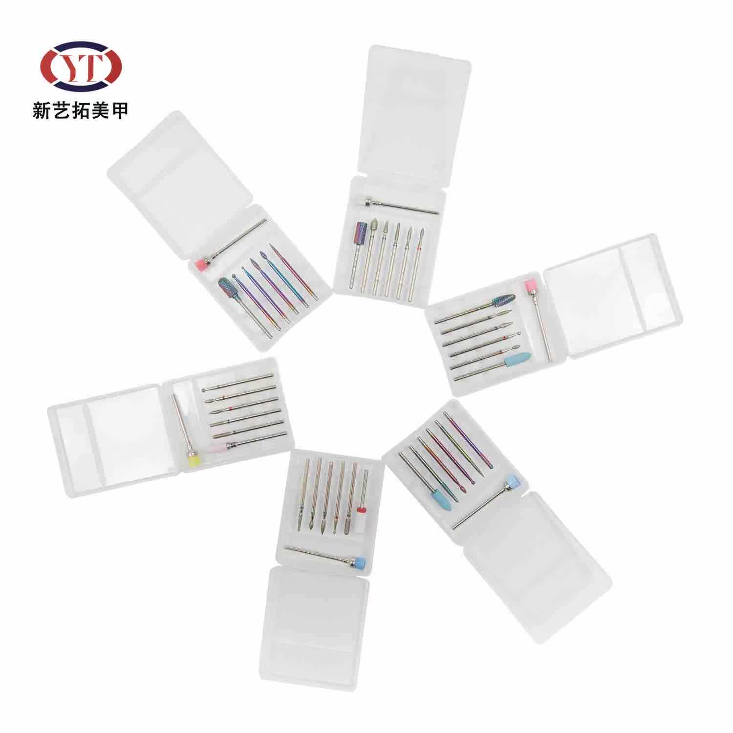 YTMJ-TZ-15 nail polish remover glue hard glue polishing one manicure grinding head set for nail polishing