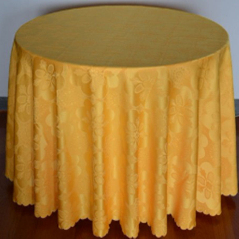 Round table cloth drape easy to clean yellow living room hotel table cloth square coffee table cloth big peony