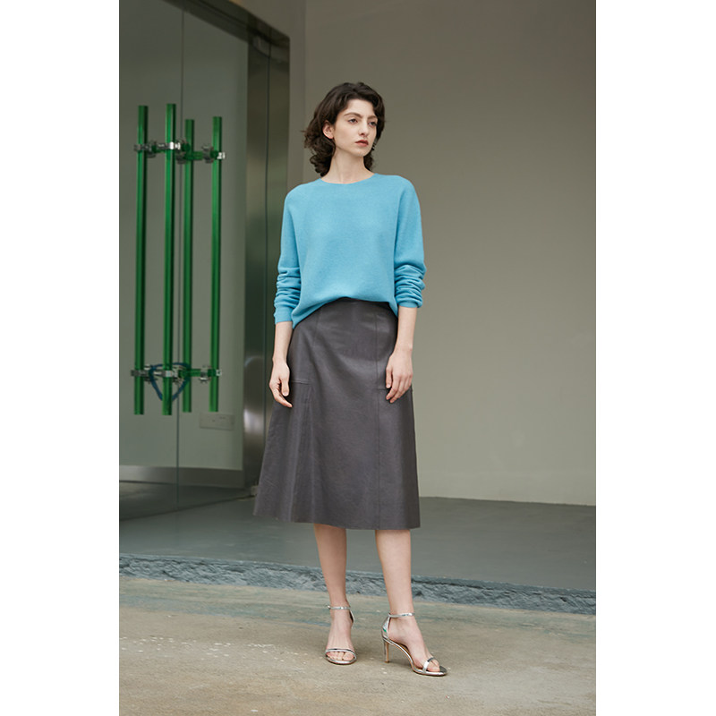 Dissatisfied with the reduction of CCHER upgrade small A leather overskirt skirt vegetable tanned leather Sicilian and female XFKA0792 no discount reservation