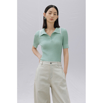 Spot CCHER Spring Youth Division dyed POLO knitting shirt fancy Sisi and female XUZE6238 are not folded