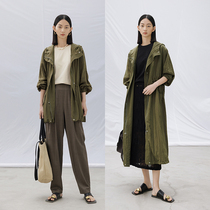 Spot CCHER plankton green wrinkle flux length short windshirt Sisi and womens clothing XRAE6189