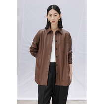 Spot CCHER upgrade loose Shacket leather suit Britain light soft sheep Pisisi and XFMB2692 are unfolding