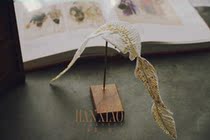 HFD012 Han Xiao pure hand-made embroidered leaf hair band retro design and color matching exclusive