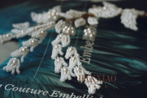 Han Xiao Pearl retro side clip bride photo studio style test version