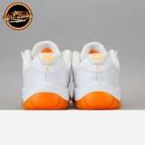 Университет Северной Каролины Air Jordan 11 Low AJ11 TD/PS Белый оранжевый цитрусовый обувь 645107-139