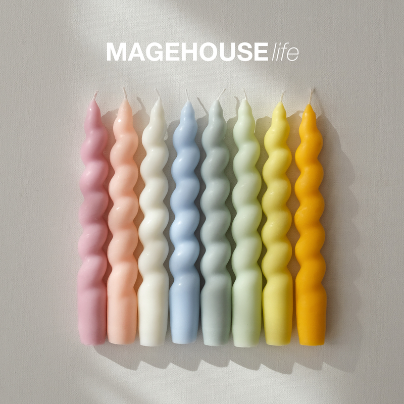 French Spiral Scented Candle Long Twisted Candle Tabletop Decoration European Style Gift Spiral Candle