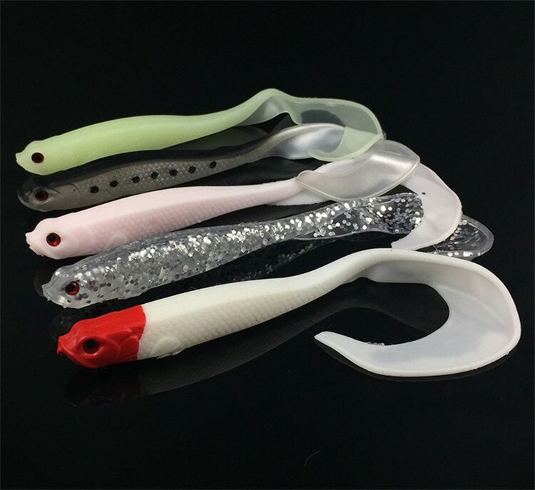 Loose Goods Lujah Fake Bait Soft Fish 12 5 cm 5 Colors Emulation Fasting Soft Fish Bait Image Realistic Light Sea Water