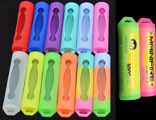 Anti-crash anti-circuit 1865026650 battery silicone cover containing cover battery case environmentally-friendly battery protective sleeve