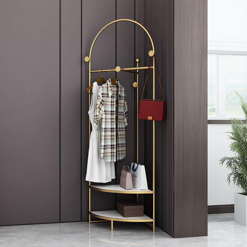 Nordic Style Modern Minimalist Coat Rack for Bags and Clothing, Suitable for Home or Store Use, Corner Coat Rack, Wall-Mounted Triangular Floor Coat Rack