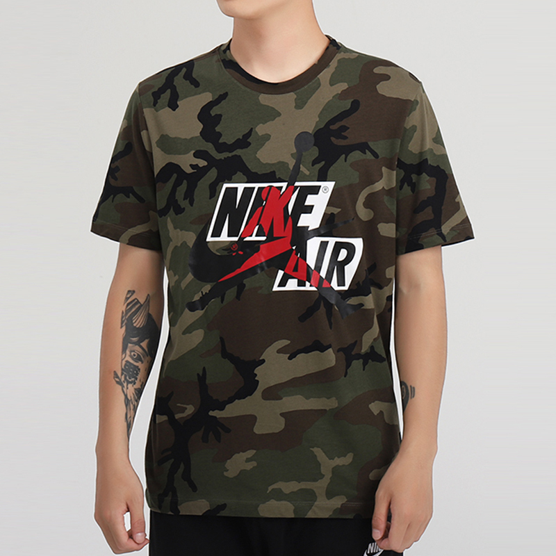 Nike Nike X Air Jordan Camouflage Print Men's Sports and Leisure Short-Sleeved T-Shirt Cu2074-222