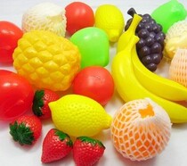 Meet fruits and vegetables Simulation vegetables fruit toys House toys when bathing toys 250g
