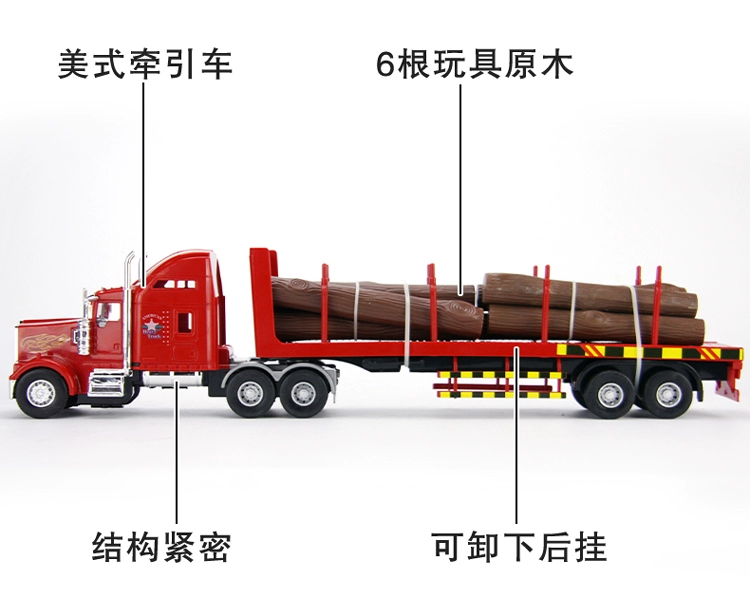 Lili Inertia American Container Truck Engineering Truck Truck Truck - Đồ chơi điều khiển từ xa