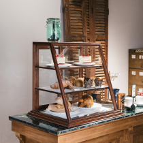 蘑菇空间实木蛋糕面包展示柜玻璃柜小型甜品蛋挞烘焙展柜陈列柜子