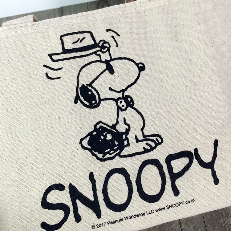 Snoopy cách nhiệt Hộp ăn trưa Túi vải Túi ăn trưa 19 * 13 * 20 cm - Hộp cơm điện sưởi ấm hộp ủ cơm điện