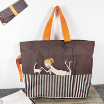 Foreign trade portable folding shopping bag does not crack spring roll bag portable environmental protection bag