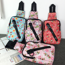 Japan-ROK childrens bag baby cartoon obliquely cross-pack for men and women breasts and chest bag cute brief fashion out of the student purse pack