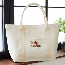 Japanese magazine padded canvas open bag embroidered waterproof canvas bag large capacity portable shoulder women shopping bag