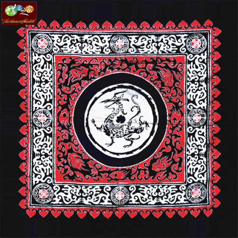 Wax dyeing table cloth Miao ethnic wax dyeing and painting wall-mounted table cloth square table cloth tile When red dragon 115 * 115CM