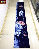 Guizhou batik table flag and bed flag pure hand-painted tablecloth home decoration hotel decoration background wall 245*45CM