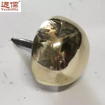 yuan ru bronze Chinese antique gong men brass pao ding doornail drum nail flat pao ding YRV025 diameter 2 5CM