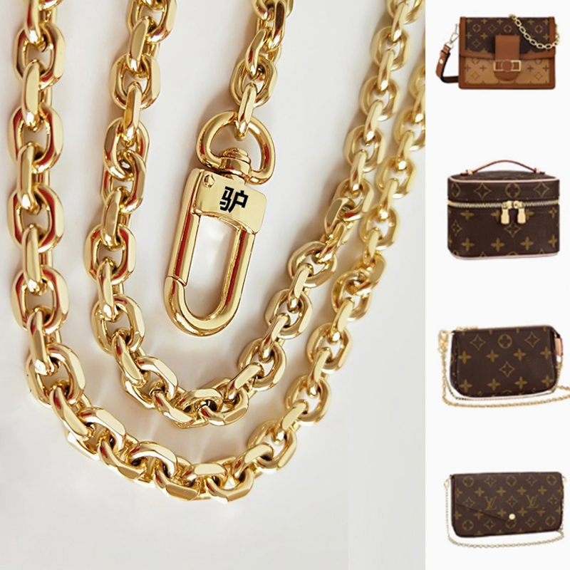 Suitable for Lv Pure Copper Chain, Chain Bag Accessories, Mahjong Bag, Single Shoulder Metal Chain, Crossbody Bag Strap, Sold Separately
