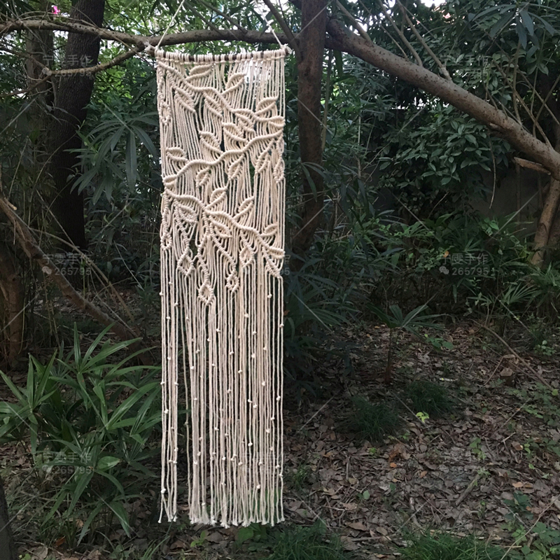 Hoa-Macrame Dây Tapestry Dệt tay Bohemian INS Gió Video Hướng dẫn Kit thảm treo tường bản đồ 