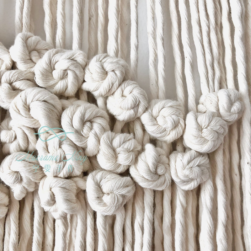 Rose đám mây macrame handmade dây thừng làm bằng tấm thảm vật liệu DIY và các gói xong của mì ăn liền sóng bông sợi dây thừng - Tapestry thảm trang trí phòng khách đẹp
