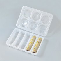 Pastry Packaging Box Strips Head Cake Glutinous Rice Cake Microwave Frozen Refreshments Frosted Bottom Tog Disposable West Point Packing Box