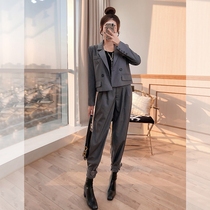 Suit suit Female dress Han version Temperament Little West Suit 2022 New Spring Loaded Pants Fashion Kharen Pants Two Sets