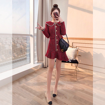 This Life Year Womens Fashion Fashion 2022 New Spring Dress Womens Dress Long Sleeve Fish Tail Dresses Slim red Lions dress