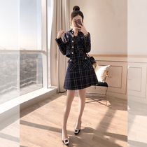 Professional suit womens suit temperament autumn and winter 2021 new womens winter vest skirt dress dress two-piece set