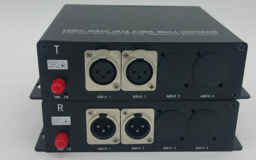 Broadcast Grade 2-Way Balance Audio Optical Transmitter 4-way Audio Cannon head optical transmitter and receiver 2-way microphone optical transmitter and receiver FC