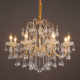 Retro French Style Living Room and Dining Room Crystal Chandelier Accessible Luxury Romantic Bedroom European Style Candle Lamp Princess Room American Style Lamps