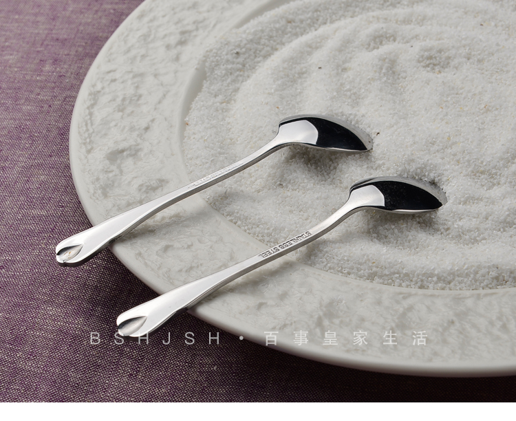 Muỗng cà phê nhỏ bằng thép không gỉ khuấy thìa nhỏ gia vị sáng tạo spoon thìa cà phê dễ thương khách sạn nhà hàng phương tây - Cà phê phin pha cafe inox lớn