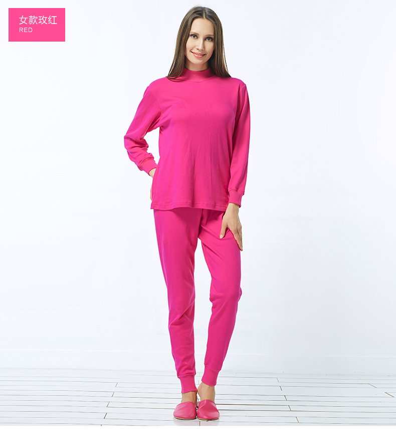 Quần lót nữ bằng đồng chải bông cotton nửa cao cổ áo giữa cổ áo mỏng phần cũ quần áo mùa thu dài quần năm nay đồ bộ mặc nhà cao cấp hàn quốc