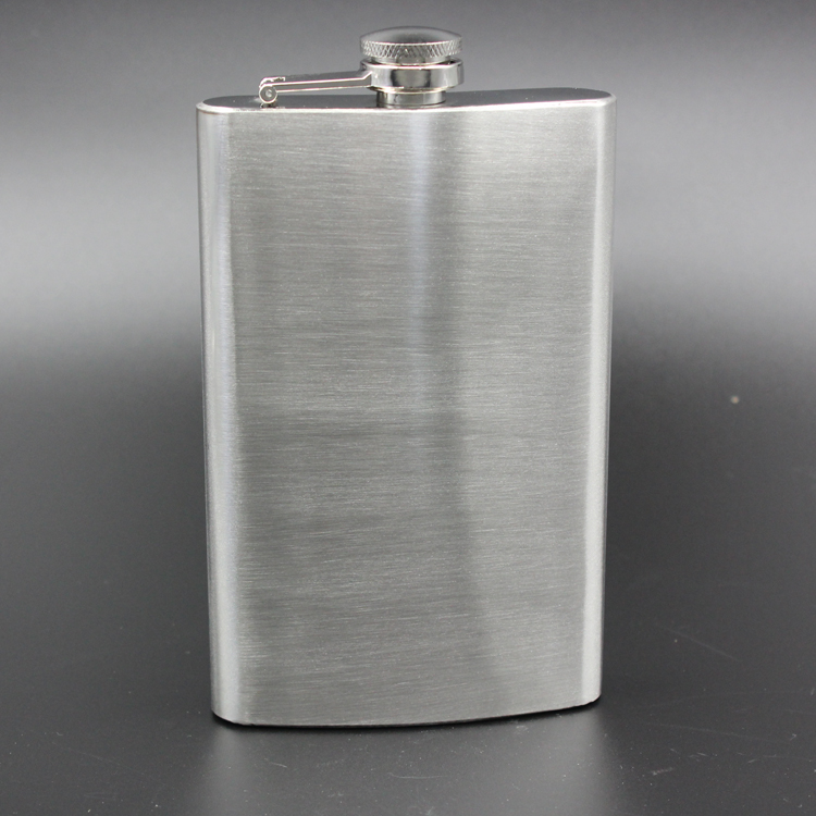 10 ounce stainless steel pot men with white bottles portable outdoor travel camping Russian wine