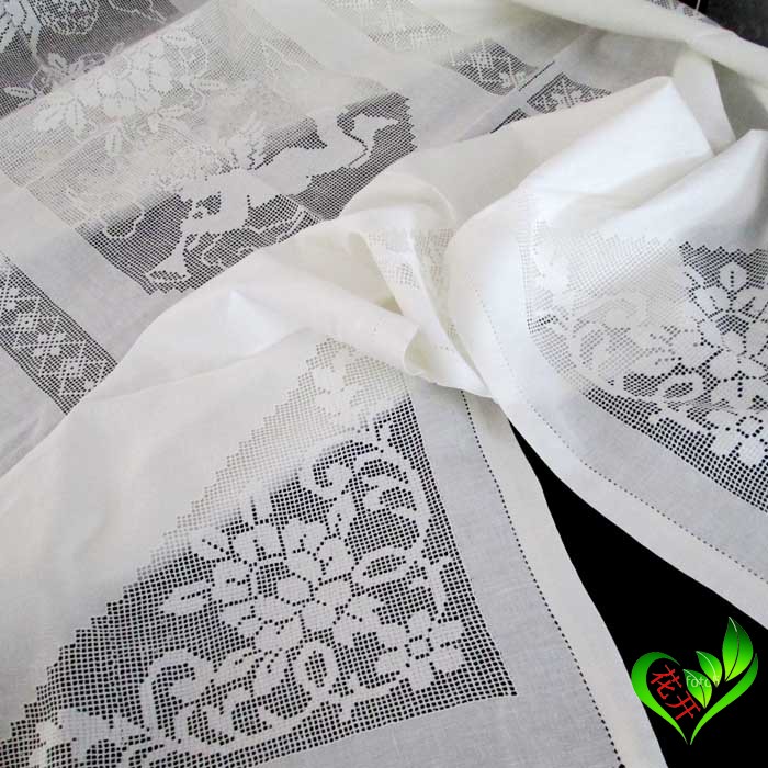 Superb boutique linen boutique Extravagant Table Cloth Bed Cover Sheet Pillowcase Pure Handmade Embroidered Embroidered Curtain