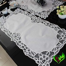 White cotton cloth fine work Baidaili handmade Baidaili tablecloth tablecloth plate pad shoe cabinet coffee table cover towel