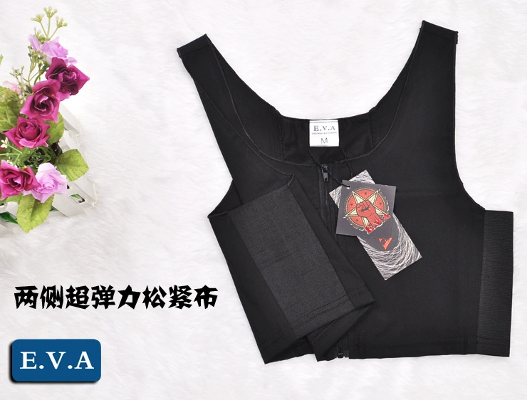 Băng lụa siêu mỏng thoáng khí les.tt băng corset gia cố vừa mở khóa kéo ngắn đoạn thể thao vest đồ lót áo lót lưới nữ