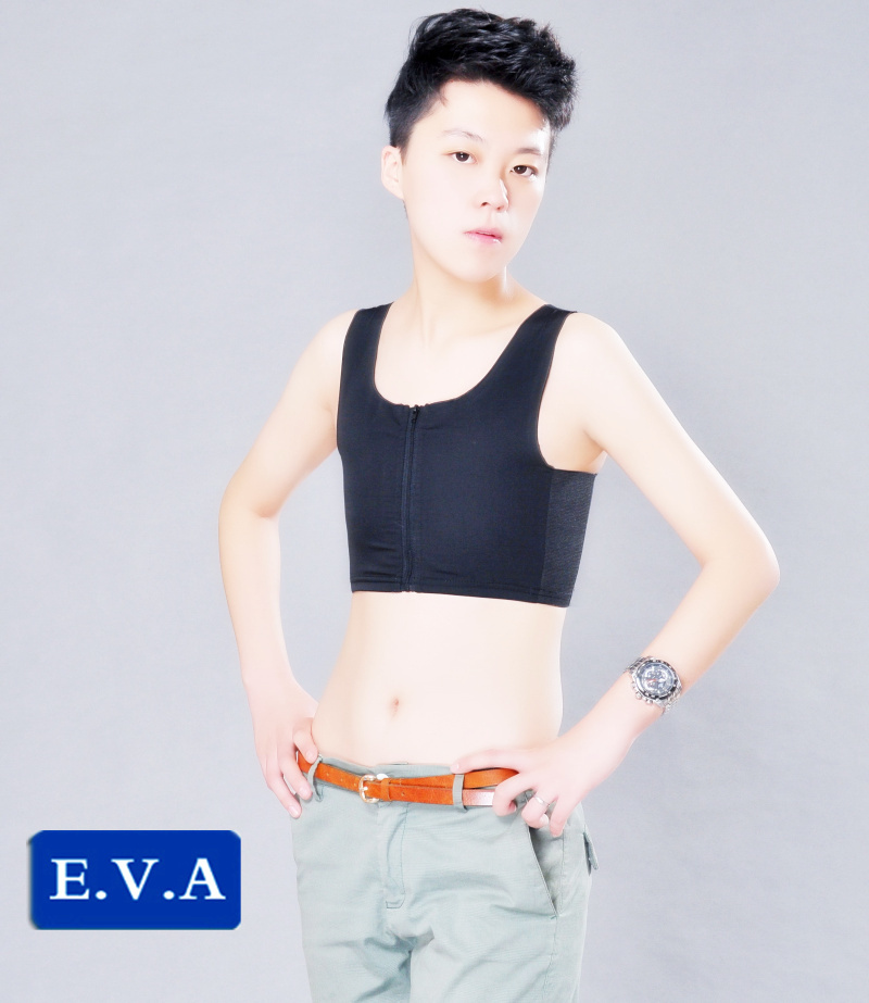Băng lụa siêu mỏng thoáng khí les.tt băng corset gia cố vừa mở khóa kéo ngắn đoạn thể thao vest đồ lót áo lót nam