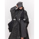 UNICA/Italy imported by air_Three-dimensional circle plaid leather_Gypsy style cape style woolen coat