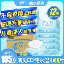 Qingfeng wet wipes EDI pure water adult clean Yin private parts room disinfection sanitary wet toilet paper home full box