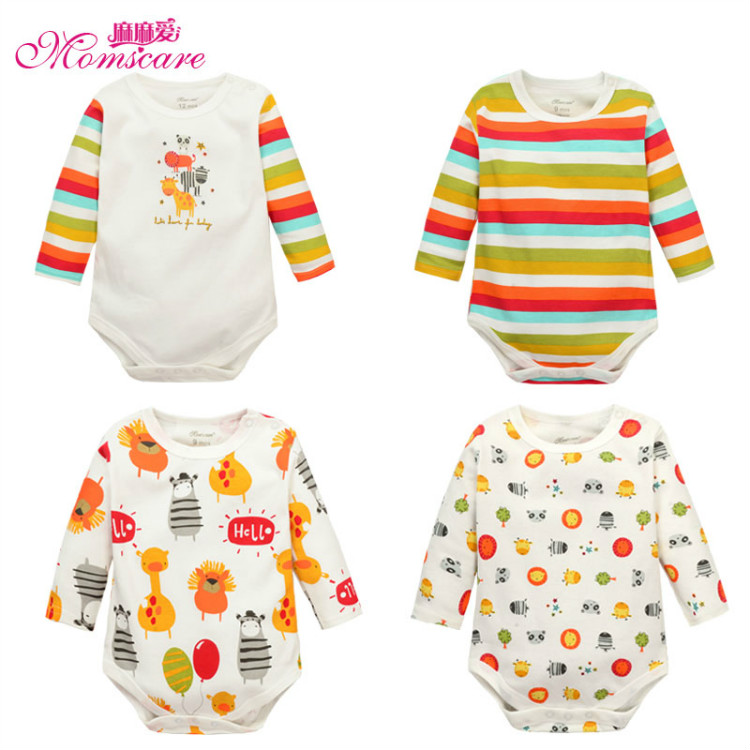 momscare long - sleeved baby triangle hacks spring - summer baby conjunction clothes newborn baby pack coat connecting clothes