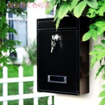 Password lock Small mailbox Newspaper box Outdoor waterproof anti-rust Wrought iron milk box European-style opinion box Mailbox complaint box