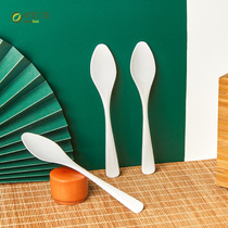 Food Guest Tool Eco-friendly Disposable Cake Spoon Long Handle Soup Spoon Takeaway Spoon Degradable Dessert Spoon